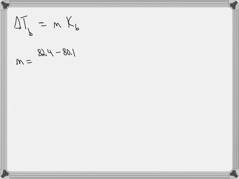what-is-the-freezing-point-of-a-solution-of-dibromobenzene-c6h4br2-a-solid-at-rt-in-0250-kg-of-benzene-if-the-solution-boils-at-824oc-for-benzene-mp-55oc-bp-801oc-kb-253-ocm-kf-512-ocm-50138