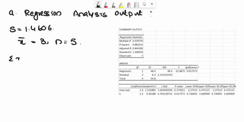 given-are-five-observations-for-two-variables-and-y-use-table-2-of-appendix-b_-ti-1-2-3-4-5-yi-7-6-11-13-round-your-answers-to-two-decimal-places-using-the-following-equation-i-ti-r-estimate-46225