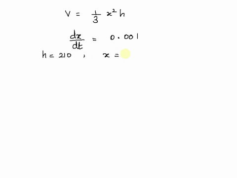 a-pyramid-has-height-hand-a-square-base-with-side-x-the-volume-of-a-pyramid-is-1-v-x2h-3-if-theheight-remains-fixed-and-the-side-of-the-base-is-decreasing-by-0001-meteryr-what-rate-is-the-vo-76512