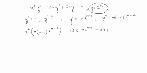 find-all-values-of-m-so-that-the-function-y-xm-is-a-solution-of-the-given-differential-equationenter-your-answers-as-a-comma-separated-list-2y-10xy30y-0-m-47733