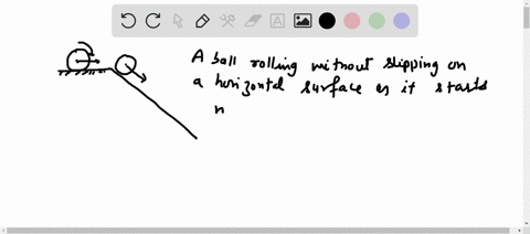 a-ball-rolling-without-slipping-on-a-horizontal-surface-encounters-a-frictionless-downward-sloping-ramp-as-shown-above-which-of-the-following-correctly-describes-the-motion-of-the-ball-on-th-35564