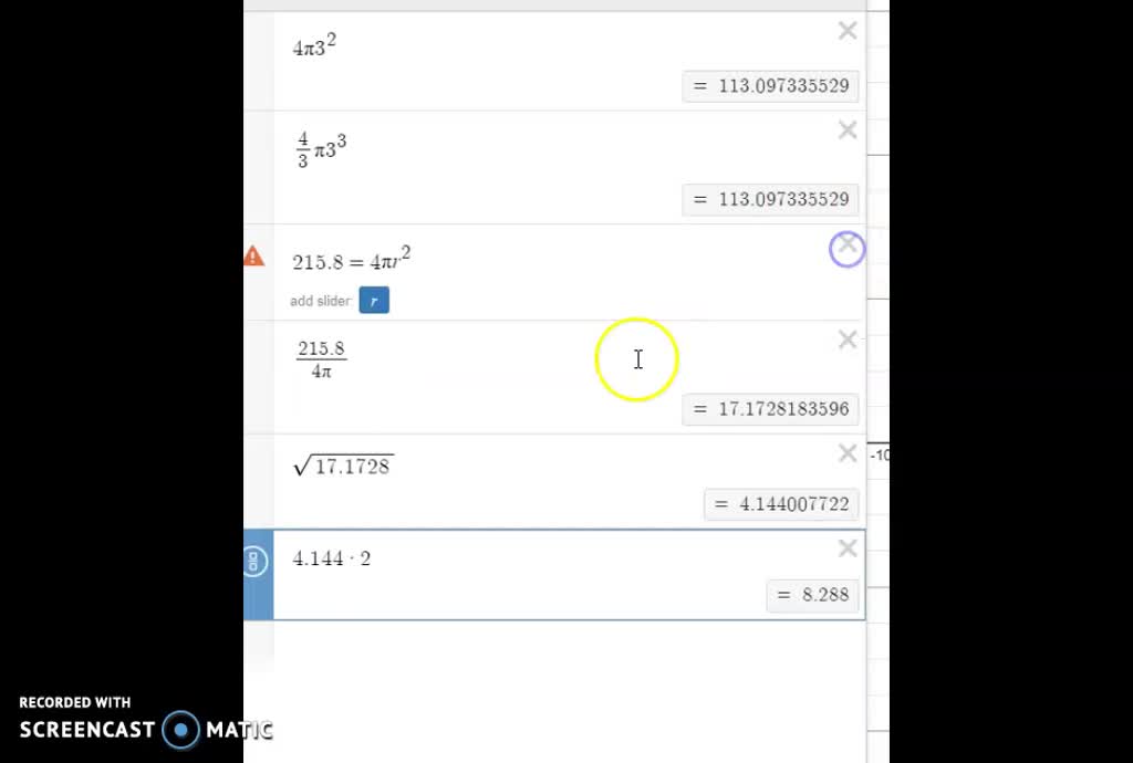 find the surface area and volume of sphere of radius 4 cm