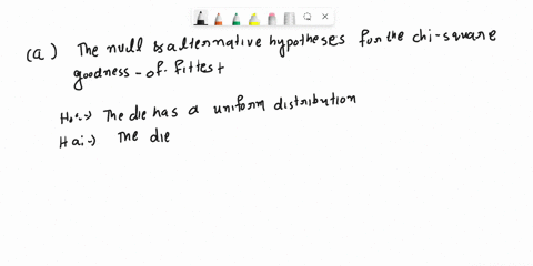 you-are-trying-to-determine-if-a-certain-die-is-fair-has-a-uniform-distribution-you-roll-the-die-96-times-and-record-the-outcomes-in-the-table-below-you-conduct-a-chi-square-goodness-of-fit-84142