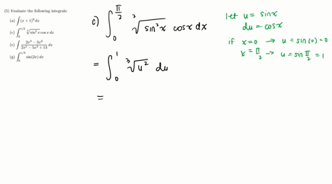 5-evaluate-the-following-integrals-a-intx19-d-x-c-int_0pi-2-sqrt3sin-2-x-cos-x-d-x-e-int-frac2-x4-3-x22-x5-5-x313-d-x-g-int_0pi-4-sin-2-x-d-x