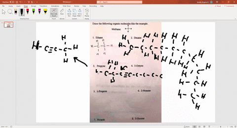 draw-the-following-organic-molecules-like-the-example-methane-ethane-decane-h_c-c-c-h-propyne-3-octyne-5-1-propene-2-nonene-nonane-3-hexene-94899