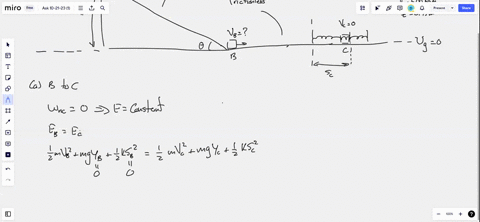 an-object-of-mass-10-mathrmkg-is-released-at-point-a-slides-to-the-bottom-of-the-30circ-incline-then-collides-with-a-horizontal-massless-spring-compressing-it-a-maximum-distance-of-075-mathrmm-the-spr
