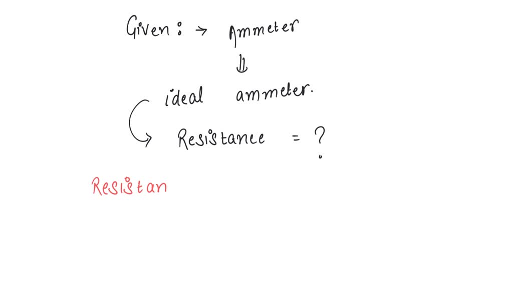 SOLVED The resistance of an ammeter is? Choose your answer on the
