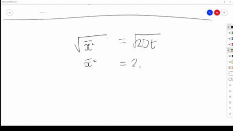 the-diffusion-coefficient-of-water-in-water-is-20-109-m2s-how-long-will-it-take-for-a-large-number-of-water-molecules-to-travel-a-root-mean-square-distance-of-10-mm-from-their-initial-position-in-the-