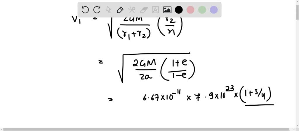 SOLVED: Consider an object that is in an elliptical orbit with a ...