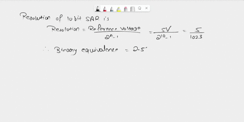 determine-a-binary-equivalent-of-2567v-for-a-sar-type-dvm-having-10-bits-output-and-a-reference-voltage-of-5v-04407