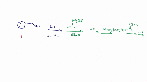 provide-the-product-for-the-following-reaction-sequence-oh-pcc-ch2c12-oh-mgbr-ether-h2o-ho-mgbr-ether-h20-67367