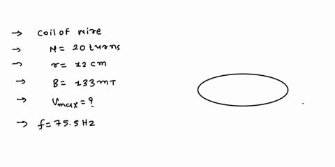 a-coil-of-wire-is-fabricated-using-20-turns-of-wire-the-coil-has-a-radius-of-120-cm-it-is-placed-in-a-magnetic-field-of-133-mt-oriented-perpendicular-to-the-coil-as-shown-in-the-diagram-dete-12848