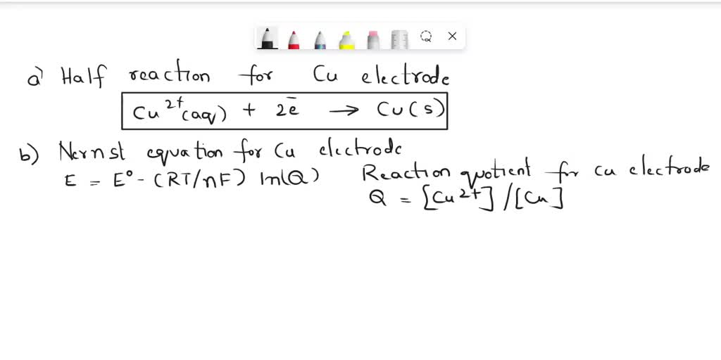 SOLVED A cell was prepared by dipping a Cu wire and a saturated