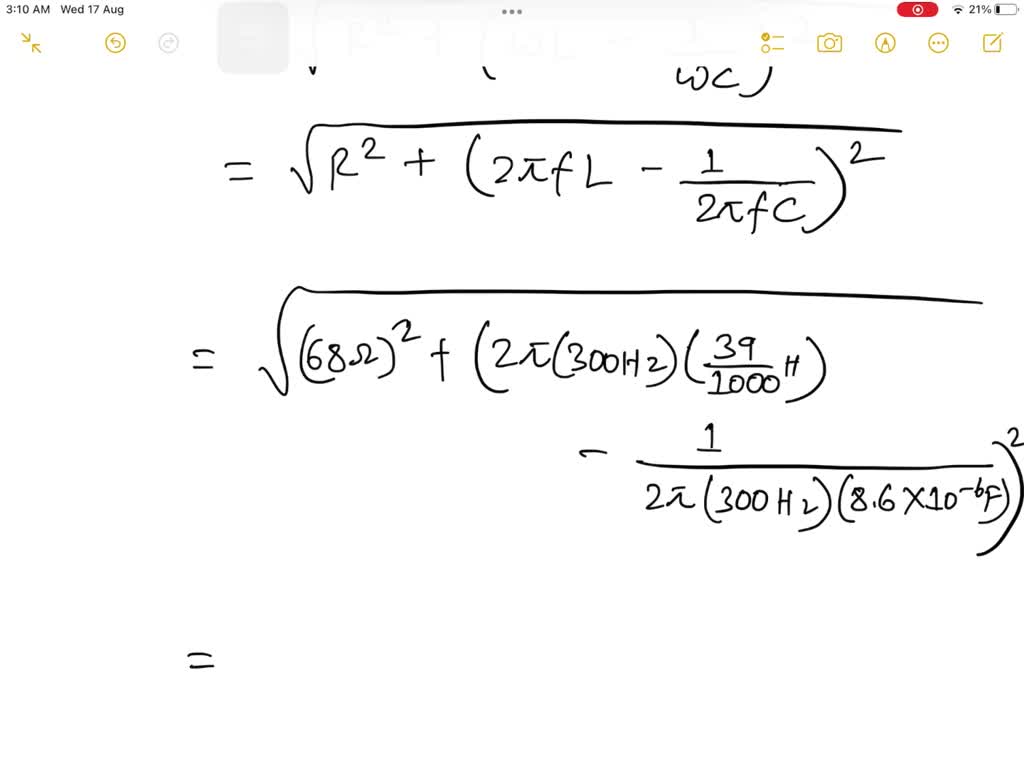 SOLVED A 24 kΩ resistor is in series with a 48 mH inductor and an ac
