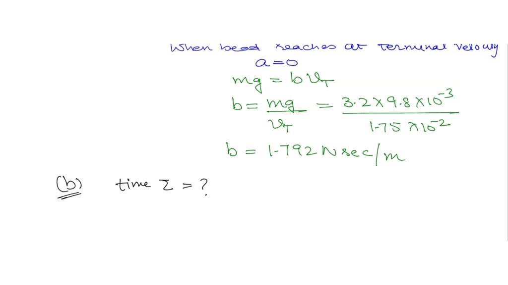 SOLVED: A Small, Spherical Bead Of Mass 3.20 G Is Released From Rest At ...