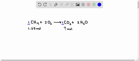 Given the following balanced chemical equation: CH4 + 2O2 ->...
