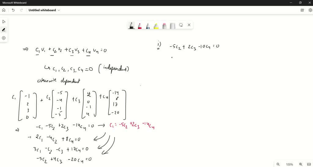 SOLVED: HW06: Problem 8 (1 point) Are the vectors [ -1 2 3 0 ],[ -5 -4 ...