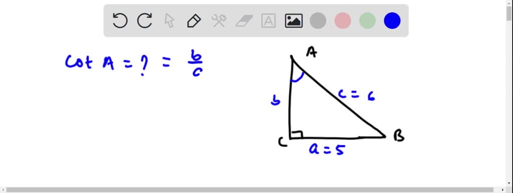 SOLVED: Two sides of right triangle ABC (C is the right angle) are ...