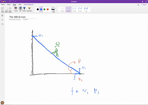 the-180-lb-man-climbs-up-the-ladder-and-stops-at-the-position-shown-after-he-senses-that-the-ladder-is-on-the-verge-of-slipping-determine-the-inclination-of-the-ladder-if-the-coefficient-of-72694