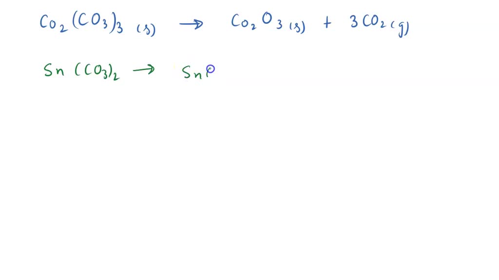 SOLVED: Write a balanced equation for each of the following ...