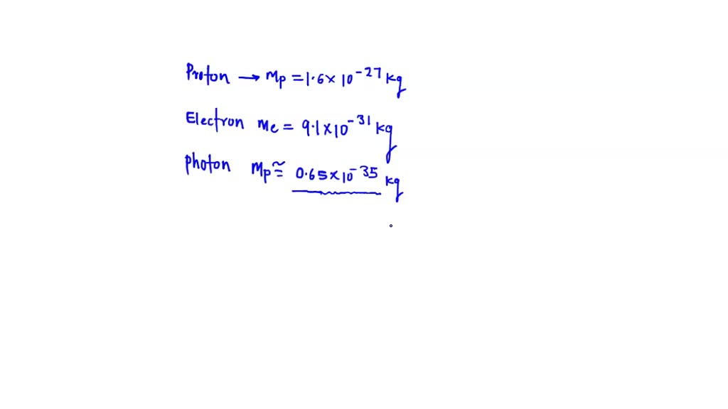 SOLVED: Suppose a photon, proton, and electron all have the same total ...