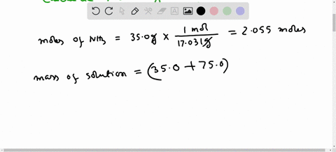 calculate-the-molarity-and-molality-of-an-nh3-solution-made-up-of-350-g-of-nh3-in-750-g-of-water-the-density-of-the-solution-is-183-g-ml-54407