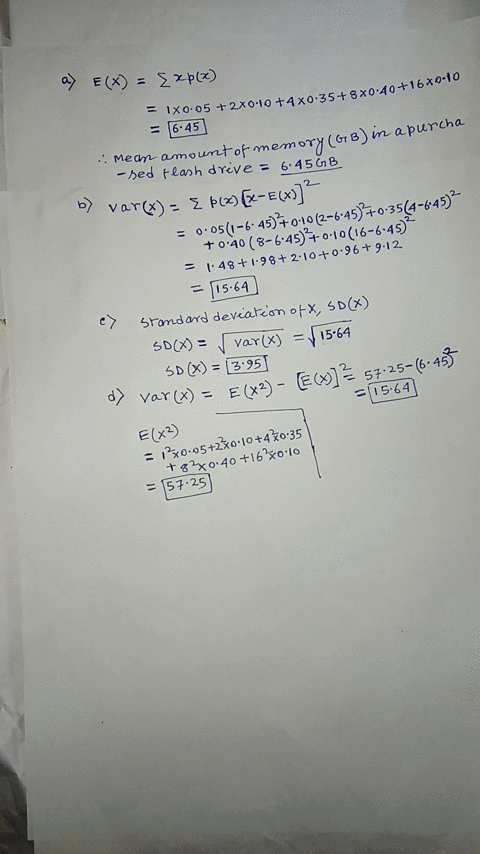 the-pmf-of-the-amount-of-memory-x-gb-in-a-purchased-flash-drive-was-given-in-example-211-as-beginarrayccccccx-1-2-4-8-16-hline-px-05-10-35-40-10endarray-a-compute-and-interpret-ex-b-compute-varx-dir-2