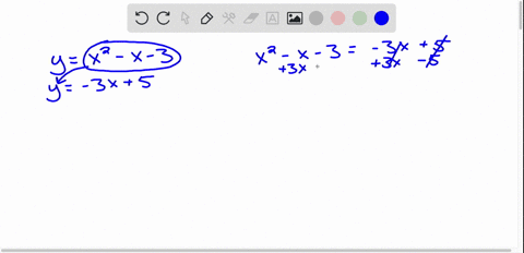 the-first-three-steps-in-determining-the-solution-set-of-the-system-of-equations-algebraically-are-shown-y-x2-x-3-y-3x-5-what-are-the-solutions-of-this-system-of-equations-2-1-and-4-17-2-11-13534