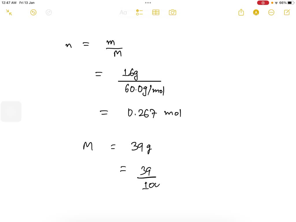 SOLVED The concentration of urea (MW = 60.0 g/mol) in a solution prepared by dissolving 16 g of