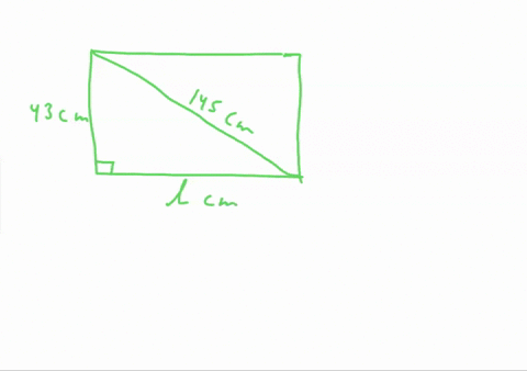 given-a-rectangle-with-a-width-of-43-cm-and-a-diagonal-145-cm-long-what-is-its-length-answer-the-length-is-exactly-cm-what-is-the-length-to-the-nearest-tenth-of-a-cm-answer-the-length-is-approximately