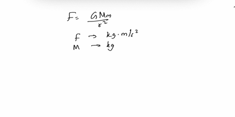newtons-law-of-universal-gravitation-is-represented-by-f-g-mm-r2-where-f-is-the-gravitational-force-m-and-m-are-masses-and-r-is-a-length-force-has-the-si-units-kg-ms2-what-are-the-si-units-o-21934