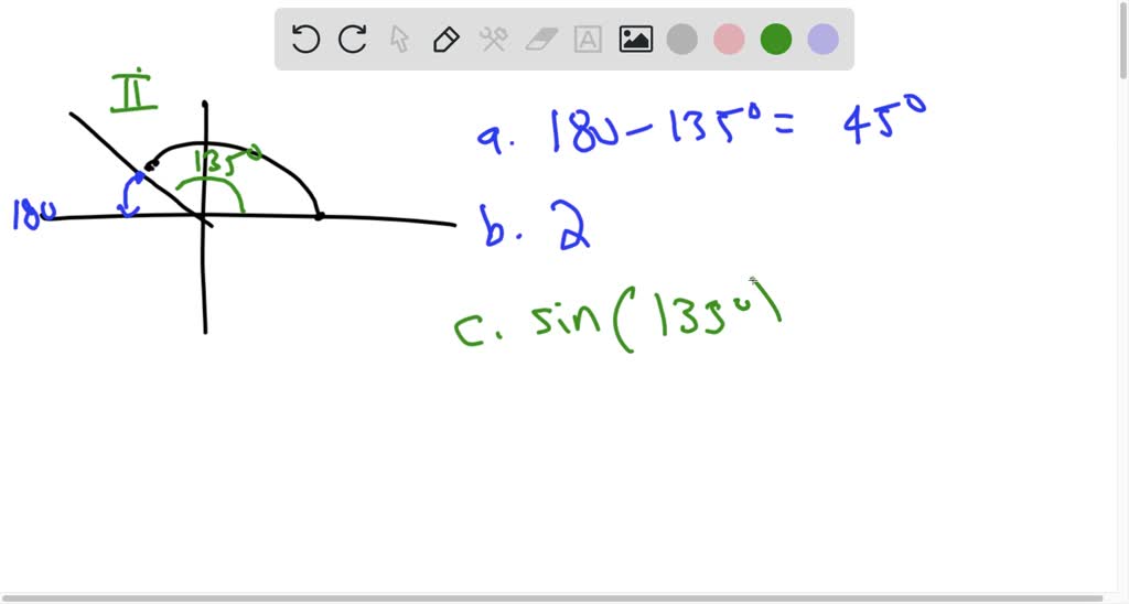 SOLVED: Without using calculator, compute the sine and cosine of 135 by ...