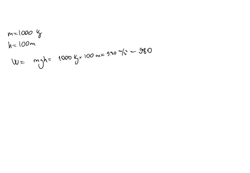 SOLVED: How much work does an elevator motor do to lift a 1000 kg ...