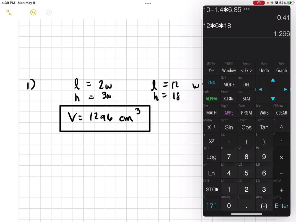 SOLVED: 1.) The length of a rectangular prism is twice its width while ...