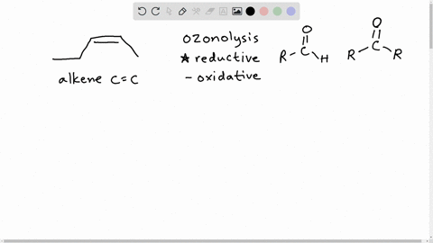 predict-the-organic-products-in-any-order-when-the-alkene-shown-is-subjected-o-ozonolysis-with-reductive-work-up-draw-product-draw-product-2_-select-draw-ringr-more-select-draw-ring-more-era-20665