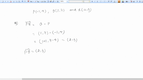 consider-points-p-1-4-q1-7-and-r-2-9-a-determine-vector-pq-and-express-it-in-component-form-23-b-determine-vector-pq-and-express-it-by-using-the-standard-unit-vectors-2i-3j-25347