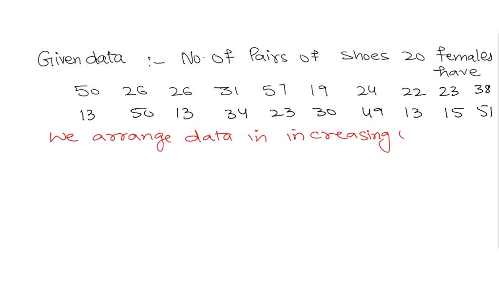 SOLVED How many pairs of shoes does a typical teenage have? To find