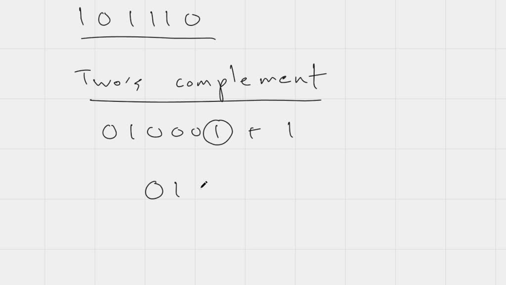 SOLVED: Find the two's complement of the binary number 101110. Select ...