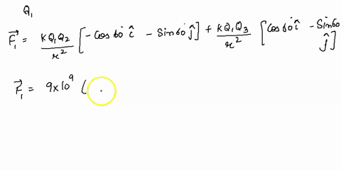 three-charged-particles-are-placed-at-the-corners-of-an-equilateral-triangle-of-side-120-m-see-figure-1-the-charges-are-q1-69-pc-q2-pc-and-q3-63-pc-figure-1-of-1-q-l-1-5-120-m-q2-q3-92955