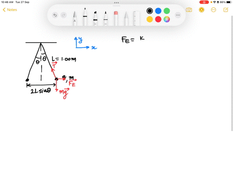 two-m-50-g-point-charges-on-10-m-long-threads-repel-each-other-after-being-charged-to-q-100-nc-shown-in-the-figure-figure-part-a-what-is-the-angle-0-you-can-assume-that-small-angle-express-y-18003