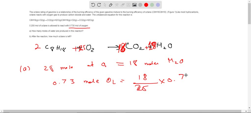 SOLVED: The Octane Rating Of Gasoline Is Relationship Of The Burning ...