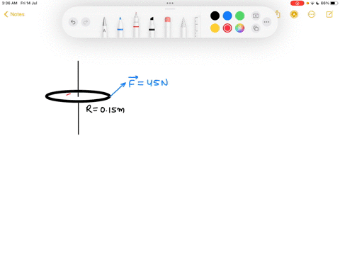 a-solid-cylindrical-disk-has-a-radius-of-015-m-it-is-mounted-to-an-axle-that-is-perpendicular-to-the-40249