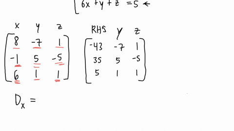 use-cramers-rule-to-solve-if-possible-the-system-of-equations-8x-7y-z-43-x-5y-5z-35-6x-y-z-5