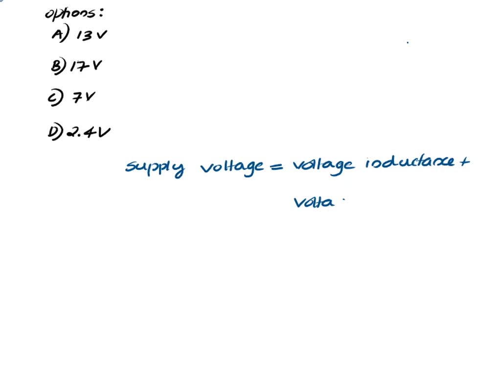 SOLVED In a series AC circuit, the voltage across a pure inductance is