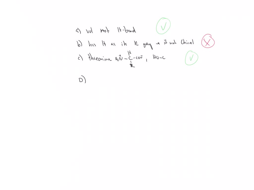 SOLVED Refer to the chart of amino acid structures to help answer this