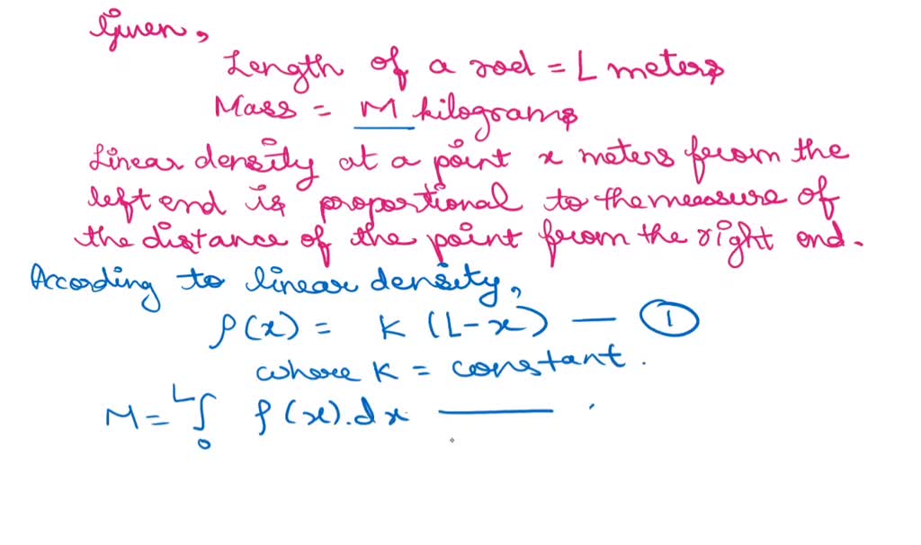 solved-the-total-mass-of-a-rod-of-length-l-meters-is-m-kilograms-the