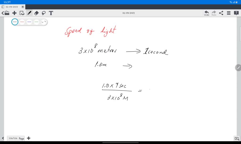 How long does it take light to travel 1.0 m? A.3.3 ns B.3.3 s C.3.3 ms