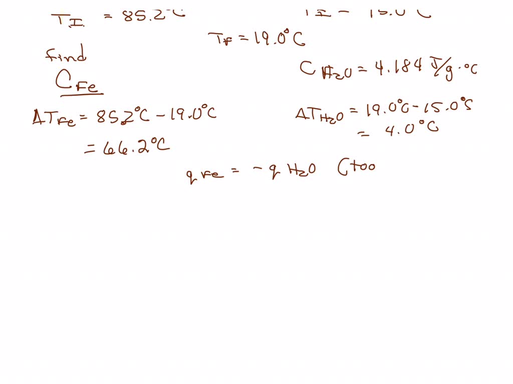 SOLVED: A 51.4g sample of iron is put into a calorimeter (see sketch at ...