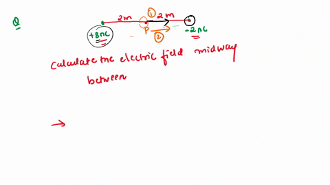 3-two-point-particles-one-with-charge-8-x-10-9-and-the-other-with-charge-2x10-9-c-are-separated-by-4-m-calculate-the-electric-field-midway-between-them-50884