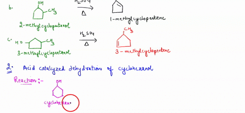 questions-alcohols-is-dehydrated-when-each-of-the-following-what-alkenes-will-be-produced-cyclohexanol-methyleyclopentanol-methylcyclopentanol-23-dimethyl-2-butanol-dehydration-of-cyclohexan-41784